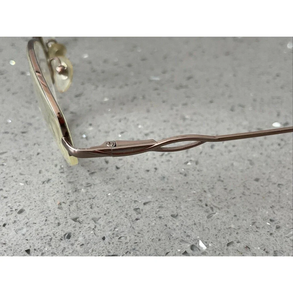 Luxottica LU 2257 T126 Eyeglasses Frames ONLY Brown half rim 53-18-135 Italy